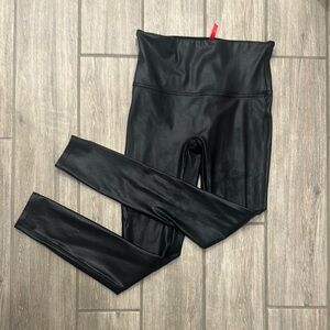 Spanx Black Faux Leather Leggings